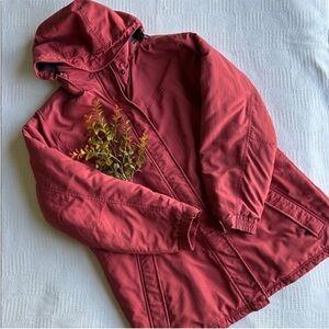 L.L. Bean hooded coat 
Red/Rust in color
Size large